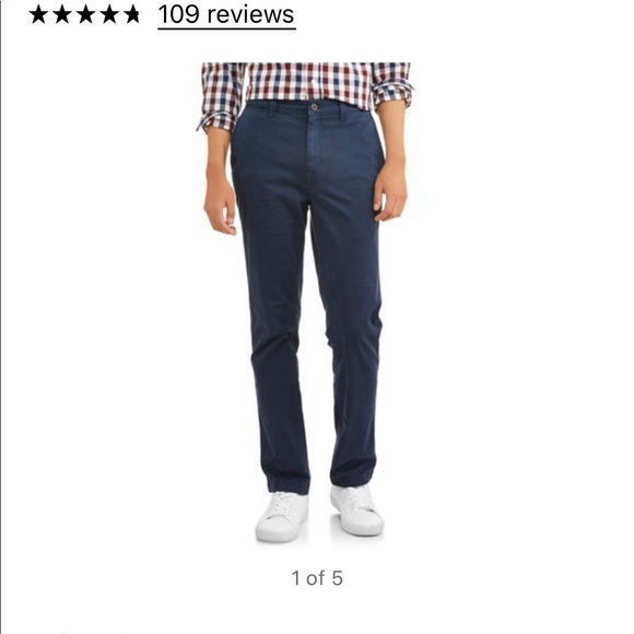 george slim straight pants